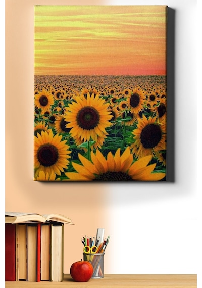 Webstyle Sayılarla Boyama Seti Kasnaklı Günebakan Tarlası 40 X 50 Cm