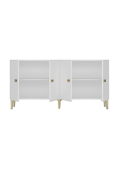 Ka1517bg Simple Konsol Ve Tv Sehpası Beyaz-gold 150cm Ka1517bg Simple Konsol Ve Tv Sehpası Beyaz-gold 150cm