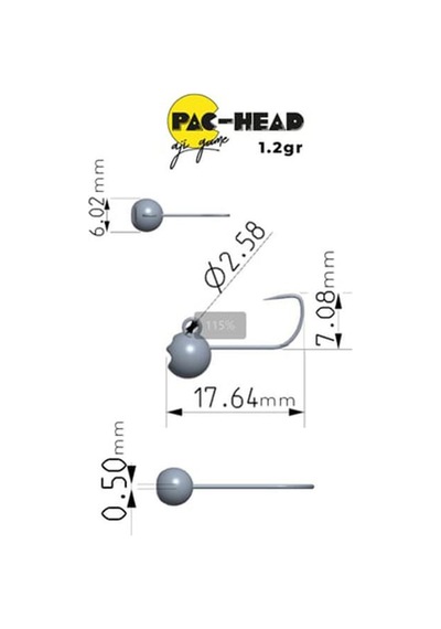 Fujin Pac-head Aji Game Jighead No:10 1.2gr