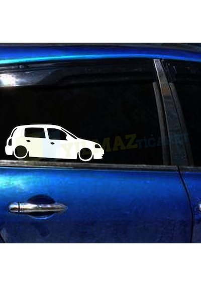 Renault Clio Hb Basık Araç Oto Sticker Yapıştırma Çıkartma 1 Çift