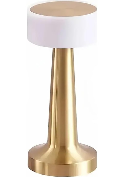 Upway Ayarlanabilir Led Işıklı Dokunmatik Şarjlı Dekoratif Modern Masa Lambası Altın