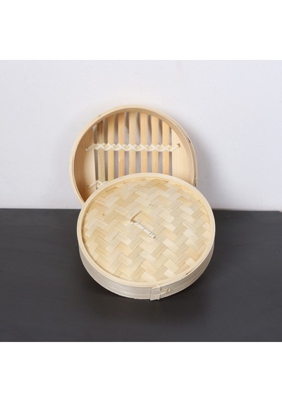 Dim-sum Bambu Buharda Pişirme Ve Saklama Kabı 16 Cm