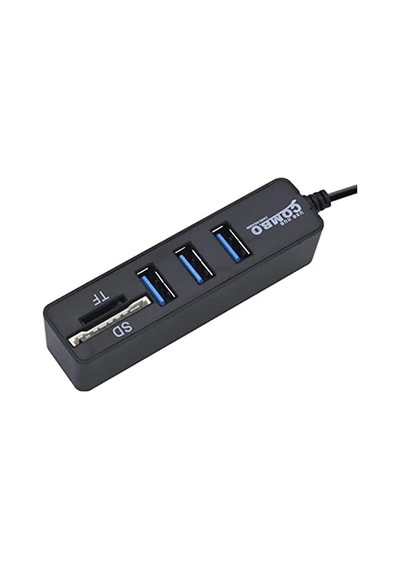 4690 Usb Hub 3 Port Microsd Tf Sd Kart Okuyucu Çoklayıcı