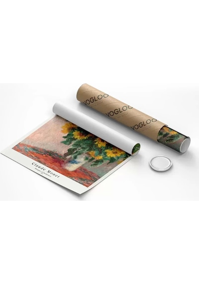 Çerçevesiz Poster Claude Monet Ayçiçeği Buketi