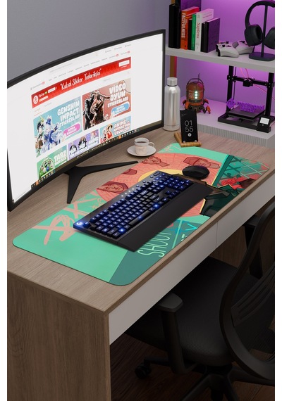 Detroit Become Human Dikişli Kauçuk Oyuncu Mousepad V5 - 90x40 Xxl Gaming Mouse Pad
