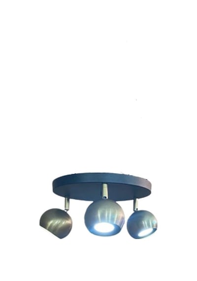 Rsylight Metal Modern 3 Lü Eskitme Kaplama Siyah Led Spot 180 Derece Hareketli Avize Beyaz Ampullü Eskitme