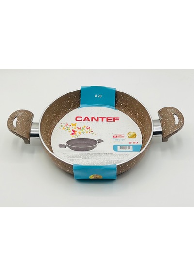 Cantef 20 Cm Yanmaz Yapışmaz Çift Saplı Teflon Tava Sahan