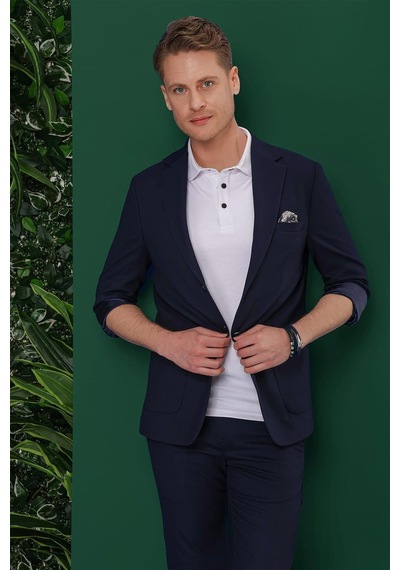Efor C 639 Slim Fit Lacivert Spor Ceket Lacivert
