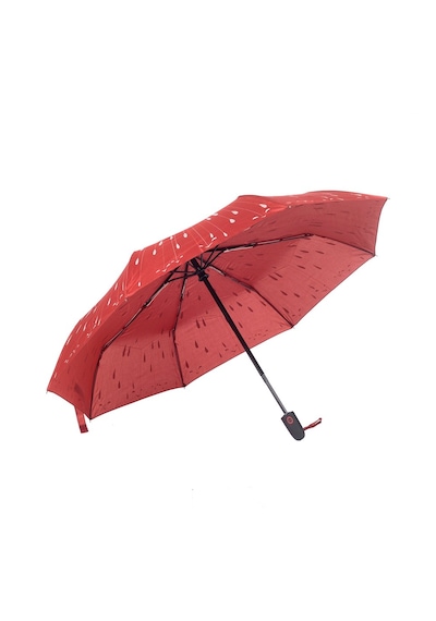 Newdaki Damla Desenli Fiberglass Güçlü Mekanizma Tam Otomatik Kadın Şemsiye Bordo