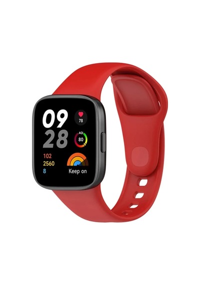 Mey İthalat Redmi Watch 3 Klasik Kordon - Kırmızı Diğer