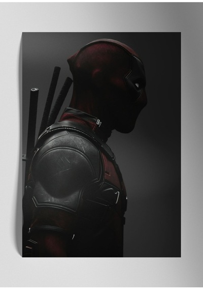 Deadpool Marvel - Metal Poster Tablo, Dekoratif Canlı Baskı
