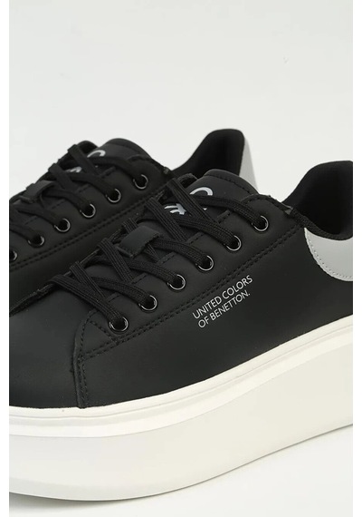 United Colors Of Benetton Siyah Beyaz Kadın Sneaker Bnı-10232 Z Siyah-Beyaz