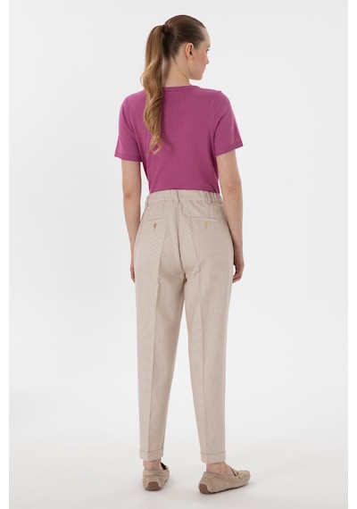 U.S. Polo Assn. Kadın Kum Çizgili Keten Karışımlı Carrot Fit Kanvas Pantolon 50309090-VR085 U.S. Polo Assn. Kadın Kum Çizgili Keten Karışımlı Carrot Fit Kanvas Pantolon 50309090-VR085