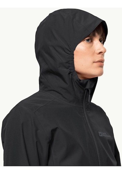 Jack Wolfskin Moonrıse 3In1 Siyah Kapşonlu Kadın Mont