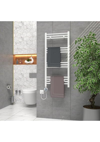 Akıllı Termostatlı Havlupan Isıtıcı Radyatör 500x800 Beyaz