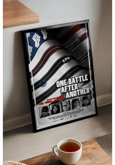 One Battle After Another Ahşap Çerçeveli Poster, Dekoratif Film Duvar Tablosu