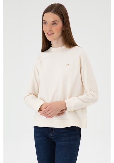 U.S. Polo Assn. Kadın Krem Regular Bisiklet Yaka Basic Sweatshırt 50313610-VR071