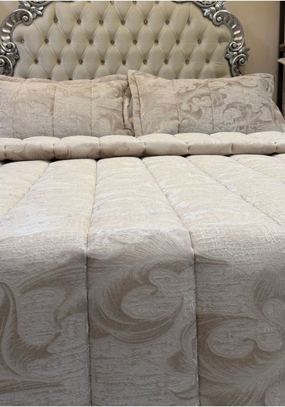 Home Kadife Confort 6 Parça Çift Kişilik 230 X 240 Uyku Seti Krem