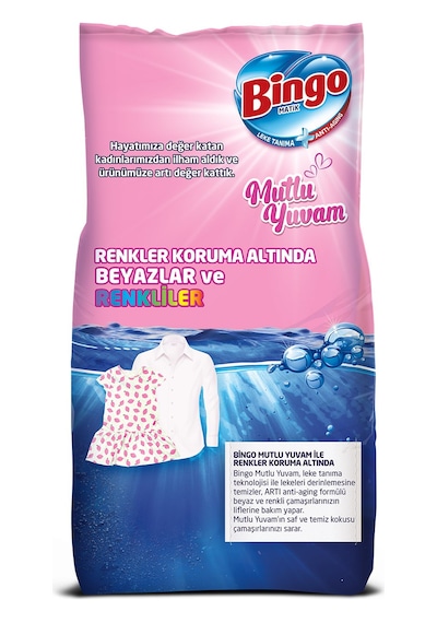 Bingo Matik Toz Çamaşır Deterjanı 10KG Beyazlar ve Renkliler 67 Y