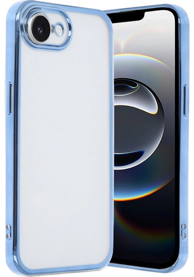 Apple Uyumlu iPhone 16e Kılıf Kamera Korumalı Lensli Silikon Açık Mavi\