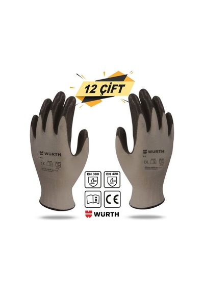 Würth Nitril Kaplama Sanayi Iş Usta Eldiveni Teknisyen Mekanikçi Koruyucu Eldiven No:10/xl 12 Çift Gri Gri Würth Nitril Kaplama Sanayi Iş Usta Eldiveni Teknisyen Mekanikçi Koruyucu Eldiven No:10/xl 12 Çift Gri Gri
