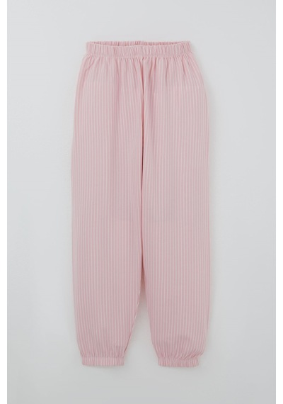 Breeze Kız Çocuk Pijama Takımı Rüya Çizgili 4-8 Yaş, Pembe