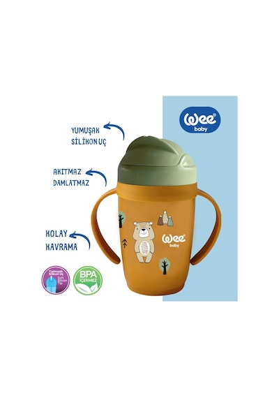 Wee Baby Friends Pipetli Bardak Turuncu 265 Ml Turuncu