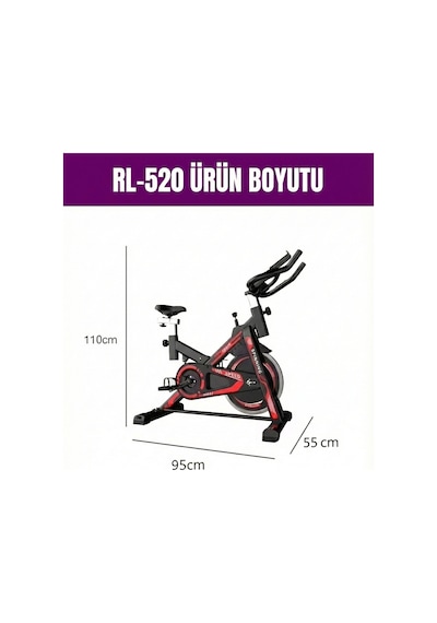 Exclusive Kondisyon Bisikleti Spinning Bike Egzersiz Aleti Siyah - Turuncu