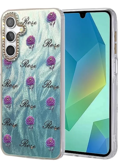 Newface Samsung Galaxy A14 4g Kılıf Blade Aynalı Desenli Kapak - Desen 9 Mavi