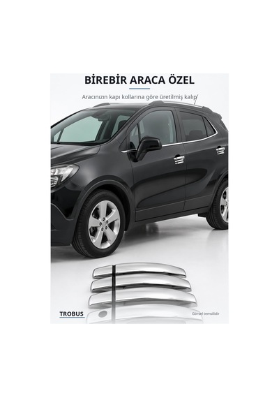 Opel Mokka 2012-2019 Uyumlu Krom Kapı Kolu Kaplaması 4 Kapı Paslanmaz Çelik
