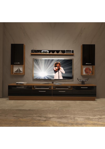Decoraktiv Trendstyle 5220da Slm Tv Ünitesi Tv Sehpası Ceviz - Siyah