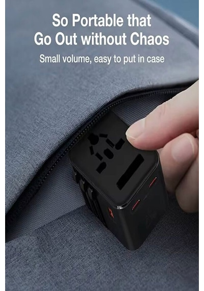 25w Evrensel Seyahat Şarj Adaptörü Fiş Priz Dönüştürücü /1xusb /2