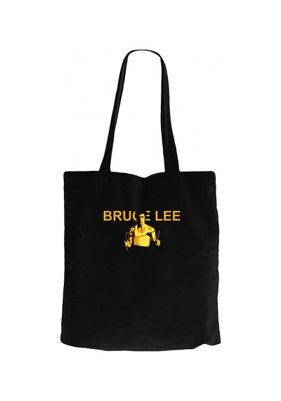 Bruce Lee Nunchaku Siyah Kanvas Bez Çanta