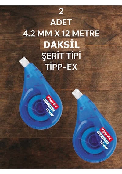 2 Adet 4.2 Mm X 12 Metre Sıvı Silici Şerit Tipi Tipp-ex