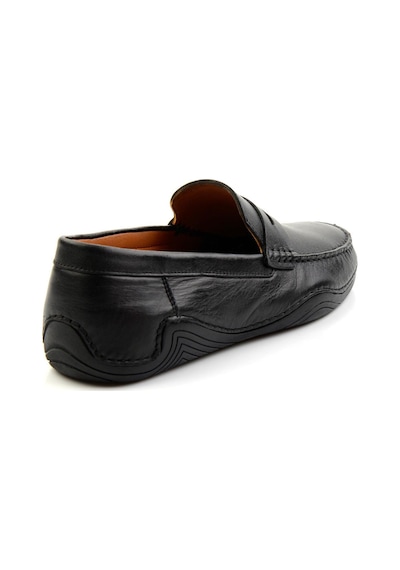 Bambi Siyah Hakiki Deri Erkek Loafer Ayakkabı E01547008143 Siyah