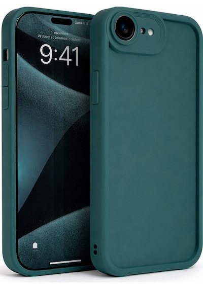 Apple Uyumlu iPhone 16 E Kamera Çıkıntılı Mat Silikon Telefon Kılıfı Yeşil