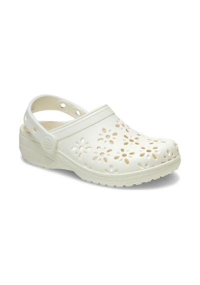 Crocs Classic Floral Cut Out Clog Kadın Terlik 210927 Ekru