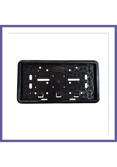 Bezos Çerçeveli Motosiklet Plakalık Plaka Altlığı Siyah 26x17cm 1 Adet Nıda