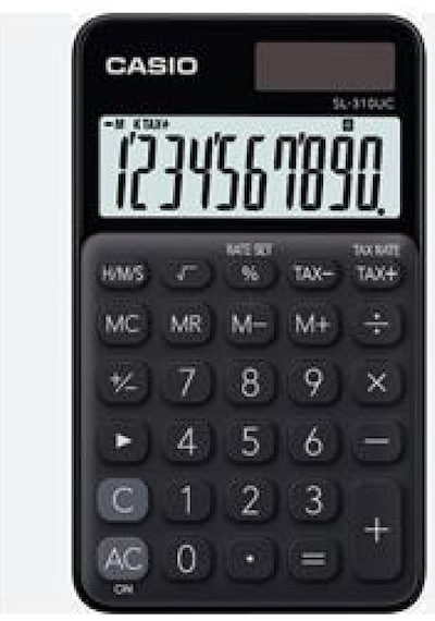 Casio Sl-310uc-bk Cep Tipi 10 Hane Siyah Hesap Makinesi Çok Renkli