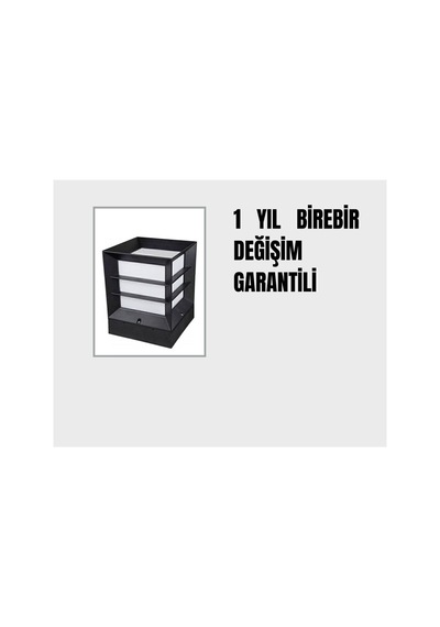 Astec Kare Izgaralı Küp Dekoratif Bahçe Aydınlatma Armatürü