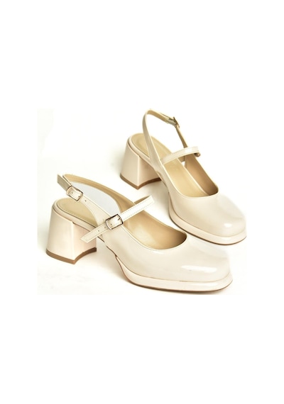 Fox Shoes U820930008 Ten Rugan Kalın Topuklu Kadın Ayakkabı Ten