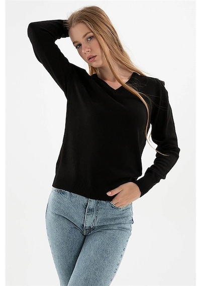 Fashion Friends Kadın Kazak Siyah 23k0244k1 24ke21000002 E2105 Siyah