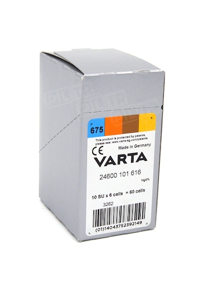 Varta 675 Numara Işitme Cihaz Pili 6x10 60 Adet