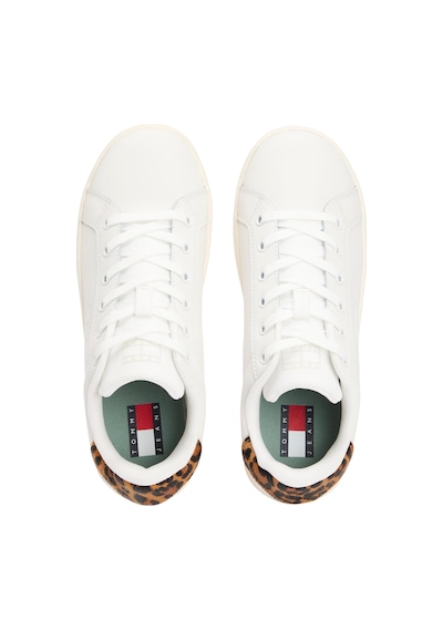 Tommy Hilfiger Tjw Flatform Leopard Beyaz Kadın Sneaker-9529 Beyaz