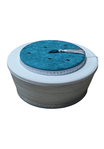 Fabrikam06 Turkuaz İmam Sarığı ,imam Sarığı , Simli Sarık, Sarık , Fes, Cübbe , Takke,s069 54 Cm Beyaz - Turkuaz Fabrikam06 Turkuaz İmam Sarığı ,imam Sarığı , Simli Sarık, Sarık , Fes, Cübbe , Takke,s069 54 Cm Beyaz - Turkuaz