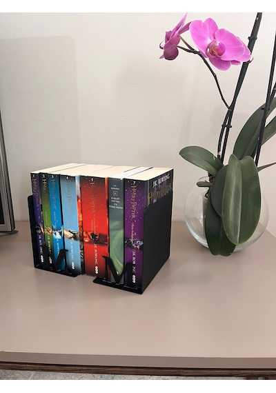 Metal Harfli Kitap Tutucu Kişiye Özel Alfabe Serisi Kitap Desteği