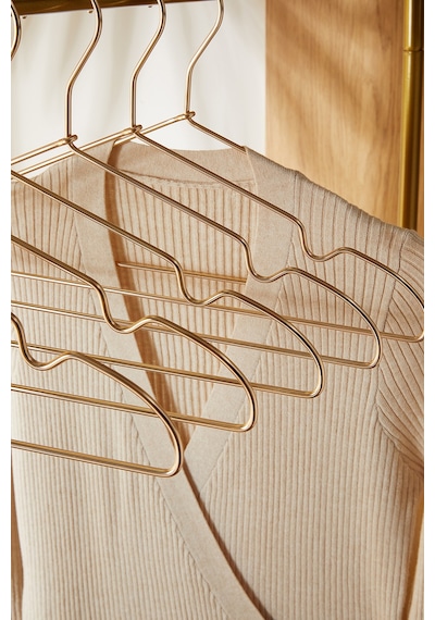 Ocean Home Textile 6'lı Altın Renk Metal Giysi Askısı  22 x 41 x 0.4 cm