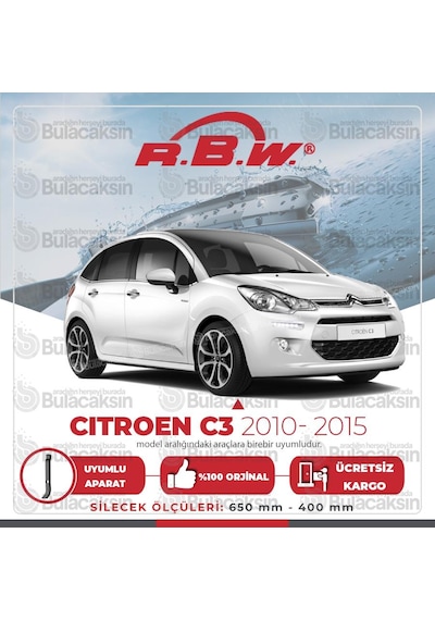 Citroen C3 Muz Silecek Takımı (2010-2015) RBW