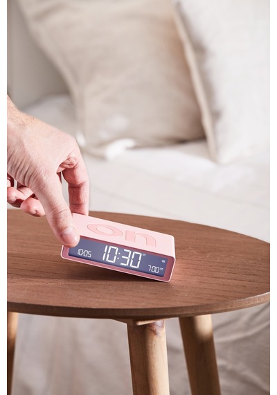 Lexon Flip Klasik Şarj Edilebilir Alarm Saat Pembe