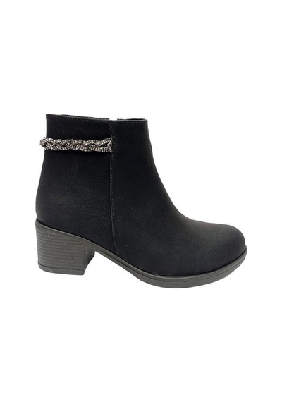 Fix 9309 Yağlı Deri Trend Fashion Fermuarlı Kadın Bot Siyah